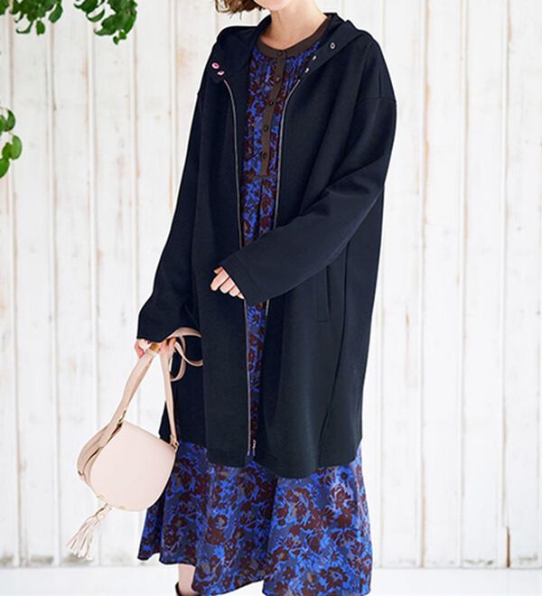 BELLUNA（ベルーナ）の「衿デザインロング丈パーカー（パーカー）」｜詳細画像