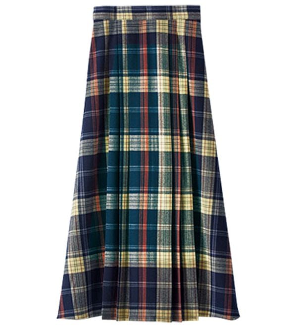 BELLUNA（ベルーナ）の「なめらかウール調タックデザインスカート（ひざ丈スカート）」｜詳細画像