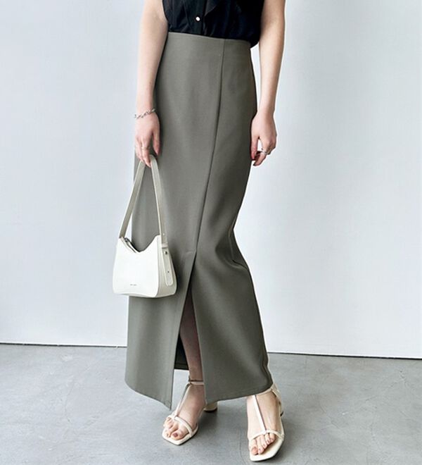 GeeRA（ジーラ）の「オンオフ着られる！スリットタイトスカート（ロングスカート）」｜詳細画像