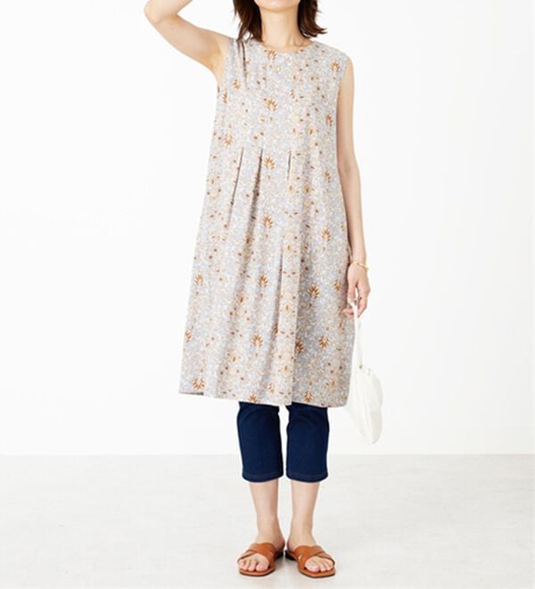 BELLUNA（ベルーナ）の「レーヨン素材ノースリーブワンピース（その他ワンピース）」｜詳細画像