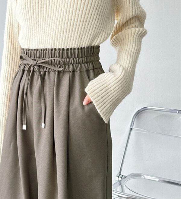 GeeRA（ジーラ）の「ウールライクダブルタックイージーパンツ（フルレングスパンツ）」｜詳細画像