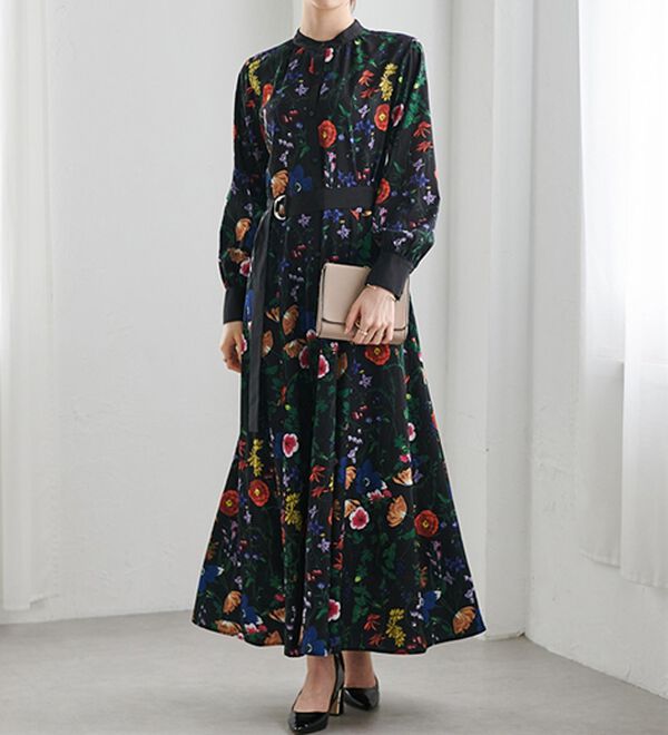 RANAN（ラナン）の「配色ボタニカルシャツワンピース（シャツワンピース）」｜詳細画像