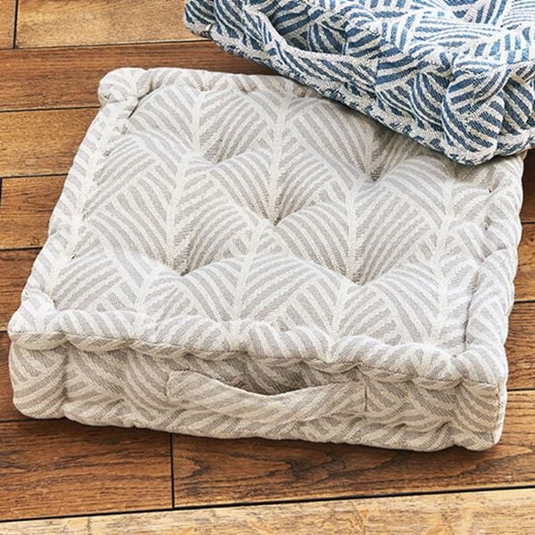 iellio（イエリオ）の「クッキー型フロアクッション（クッション・クッションカバー）」｜ヘリンボーン柄アイボリー