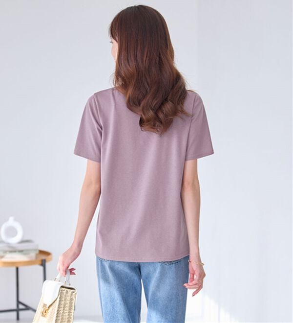 alotta（アロッタ）の「大人かわいいプリント綿混Ｔシャツ（Tシャツ）」｜詳細画像