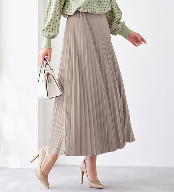 BELLUNA（ベルーナ）の「洗っても形が崩れにくい！プリーツスカート（ロングスカート）」｜詳細画像