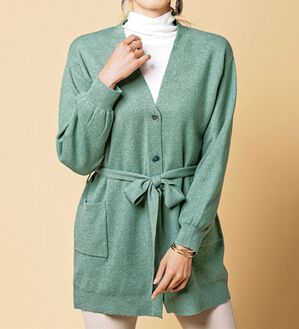 VINNO（ヴィノ）の「なめらかリッチ・ミラノリブカーディガン（ニットカーディガン）」｜詳細画像