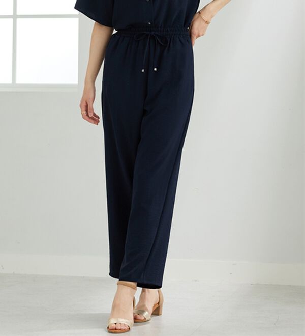 BELLUNA（ベルーナ）の「【快適Ｌａｂ．】お手入れ楽々ビンテージ調素材ワイドパンツ（ワイドパンツ・ガウチョ）」｜詳細画像