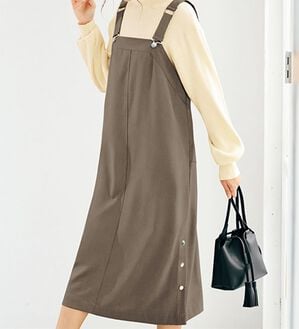 BELLUNA（ベルーナ）の「ボタンデザインジャンパードレス（ジャンパースカート）」｜詳細画像