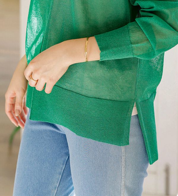 BELLUNA（ベルーナ）の「サラッと爽快！シアー素材ゆったりアンサンブル（アンサンブル）」｜詳細画像