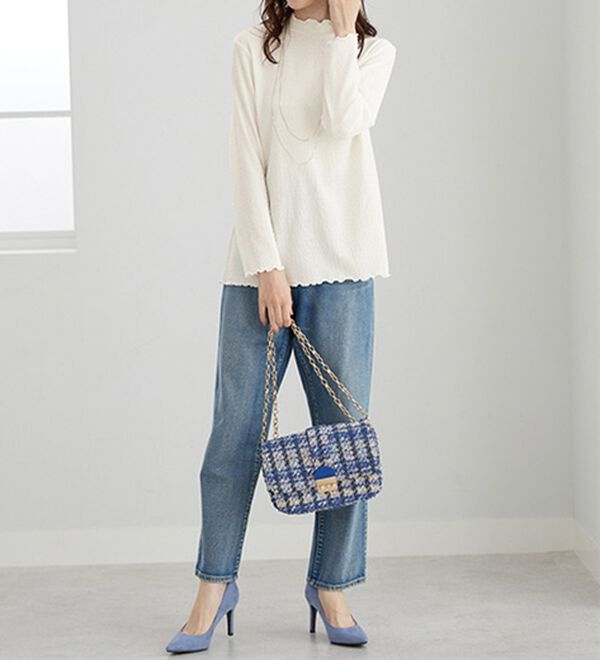 BELLUNA（ベルーナ）の「ジャカード素材メローデザインプルオーバー（カットソー）」｜詳細画像