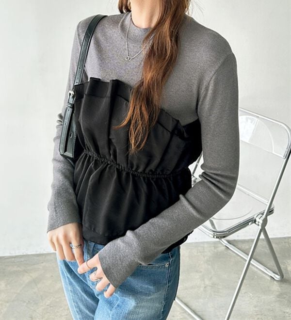 GeeRA（ジーラ）の「ビスチェドッキングニット（ニット・セーター）」｜詳細画像