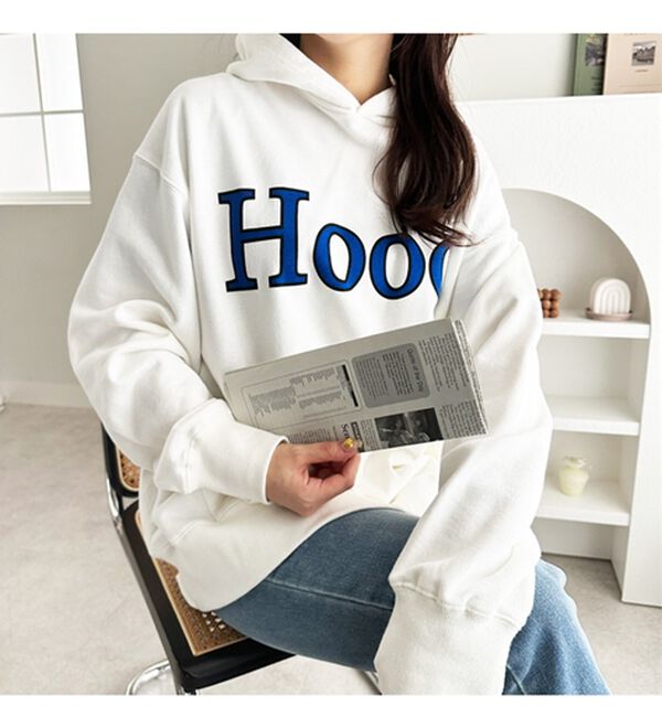 GeeRA（ジーラ）の「裏毛ロゴプリントパーカー（パーカー）」｜詳細画像