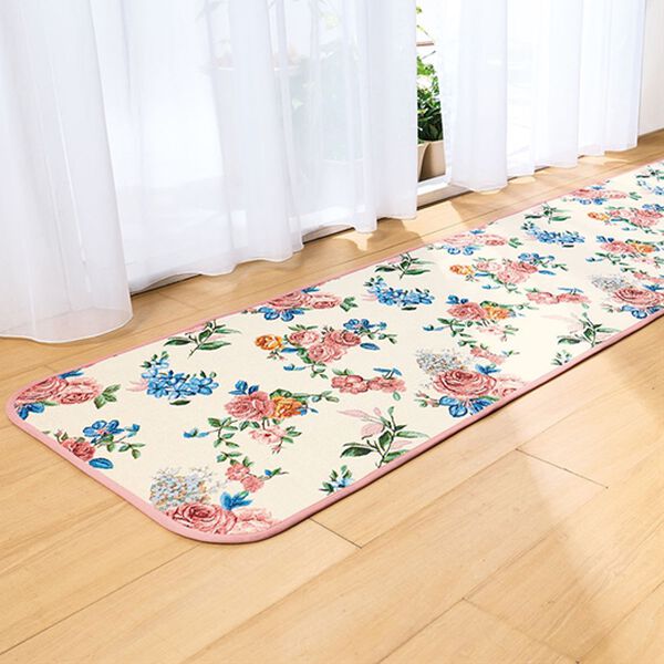 「洗えるゴブラン織キッチンマット（キッチンマット）」｜ローズ