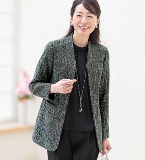 ルフラン（ルフラン）の「ツイードロングジャケット（その他ジャケット）」｜詳細画像