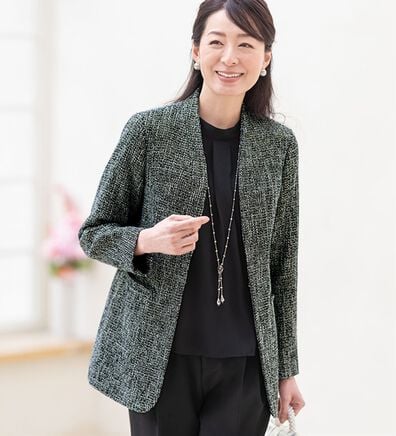 ルフラン（ルフラン）の「ツイードロングジャケット（その他ジャケット）」