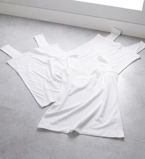 YU'NOW（ユナウ）の「【同色３枚セット】ベーシックインナースクエアタンクトップセット（肌着・インナーウェア）」｜ホワイト３枚