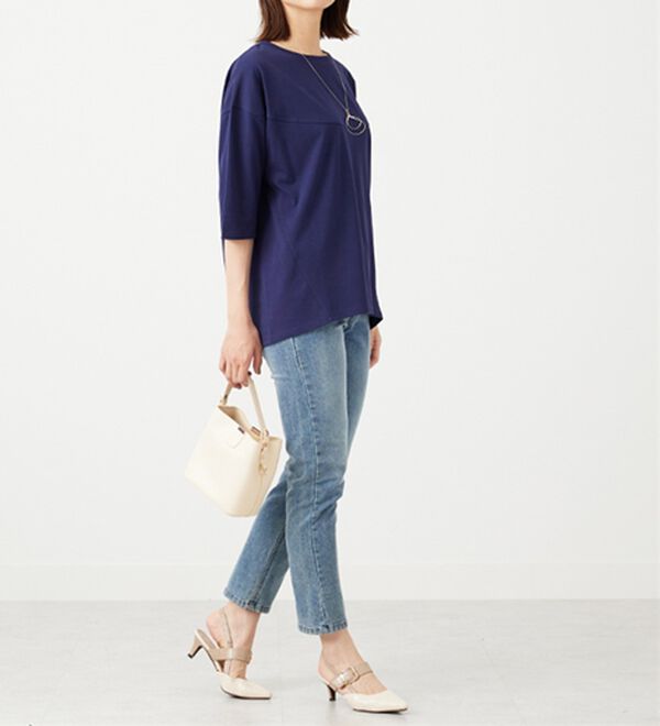 BELLUNA（ベルーナ）の「ヒンヤリ冷感！切替デザインプルオーバー（カットソー）」｜詳細画像