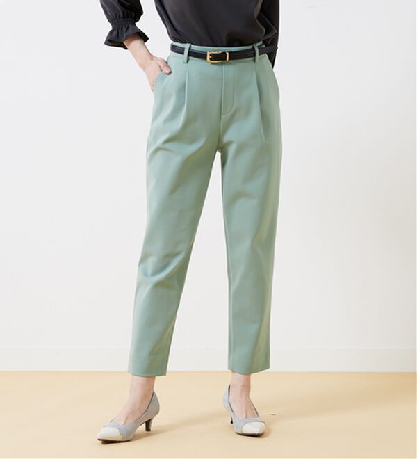 BELLUNA（ベルーナ）の「ツイルジャージー素材テーパードパンツ（テーパードパンツ）」｜詳細画像