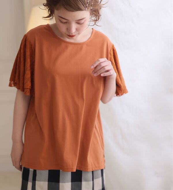 A HAPPY MARILYN（アハッピーマリリン）の「袖２段レース カットソープルオーバー（カットソー）」｜詳細画像