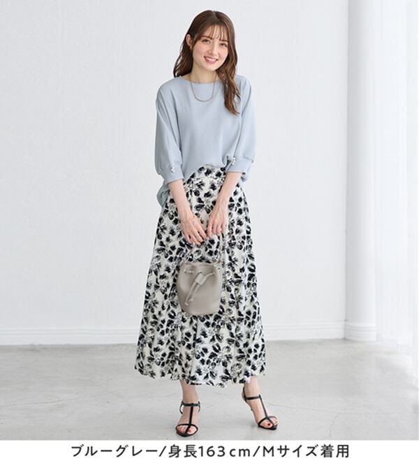 alotta（アロッタ）の「袖口パールゆるドルマンリブトップス（カットソー）」｜詳細画像