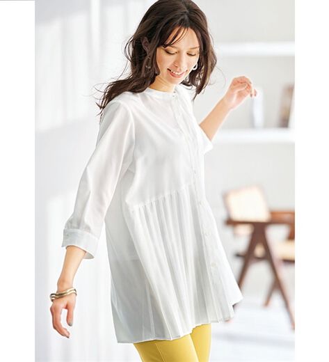 PLEATS PLEASE プリーツチュニック　ホワイト 　サイズ3 PLEATS PLEASE プリーツチュニック ホワイト サイズ3 PLEATS PLEASE