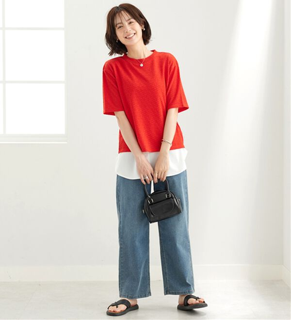 BELLUNA（ベルーナ）の「ジャカード素材プルオーバー（カットソー）」｜詳細画像