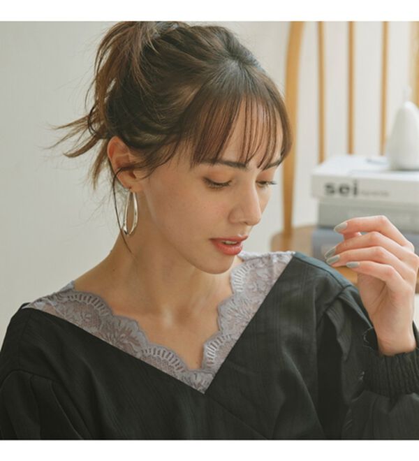 LAVIENNE（ラヴィエンヌ）の「【吸湿発熱】【抗菌防臭】２ＷＡＹレースインナー（肌着・インナーウェア）」｜詳細画像