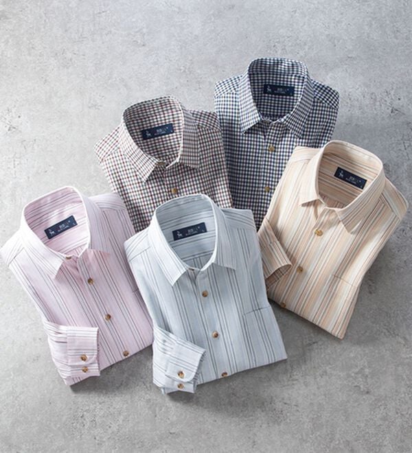 「＜カルビア＞着心地快適！楽ちんストレッチシャツ（メンズシャツ）」｜詳細画像