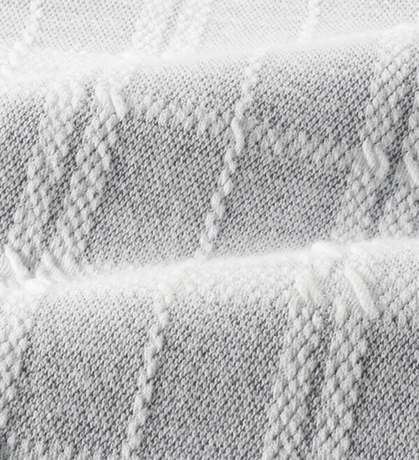 「＜コムルヴァン・オム＞チェック柄ふくれジャカードトレーナー（メンズトレーナー）」｜詳細画像