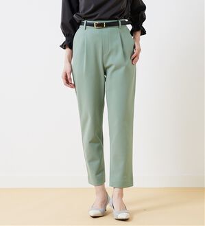 BELLUNA（ベルーナ）の「ツイルジャージー素材テーパードパンツ（テーパードパンツ）」｜セージ