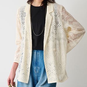 RANAN（ラナン）の「幾何レースジャケット（シャツ）」｜詳細画像