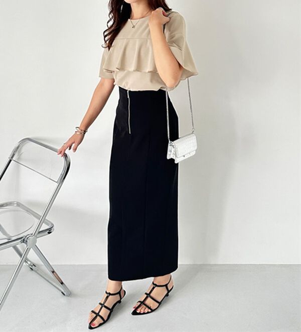 GeeRA（ジーラ）の「ラッフルフリルフレアースリーブＴブラウス（ブラウス）」｜詳細画像