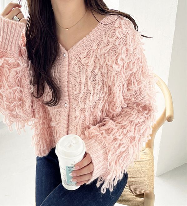 ループフリンジショートカーディガン - ベルーナ【公式】