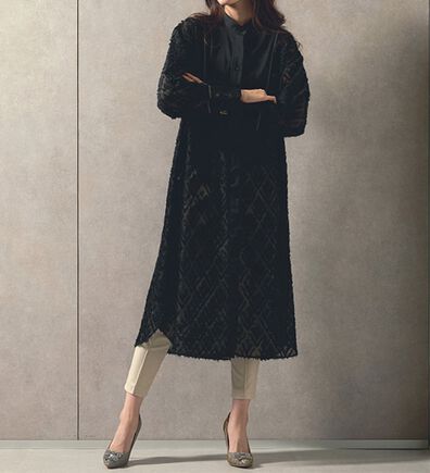 RANAN（ラナン）の「シアージャカードシャツワンピース（シャツワンピース）」