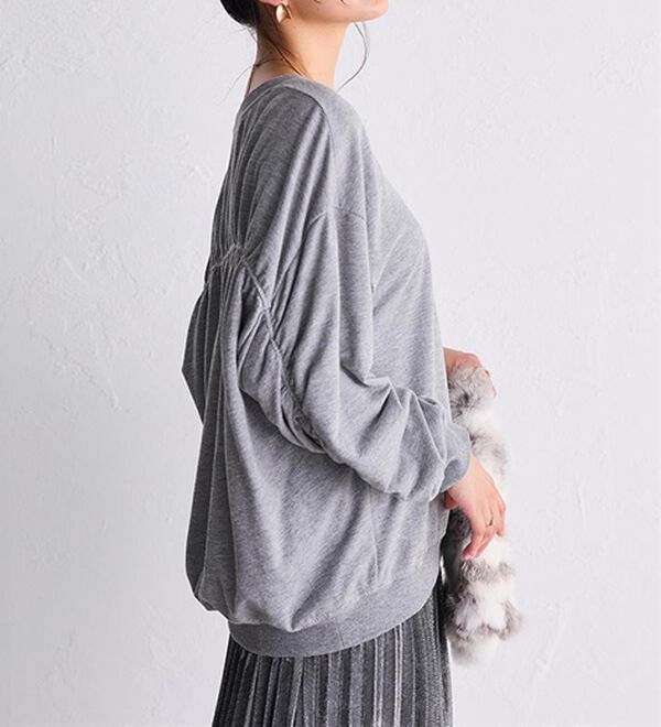 RANAN（ラナン）の「バックギャザーデザインスウェット（カットソー）」｜詳細画像