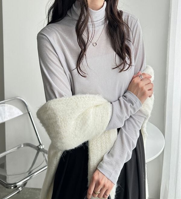 GeeRA（ジーラ）の「シアースラブハイネックトップス（カットソー）」｜詳細画像