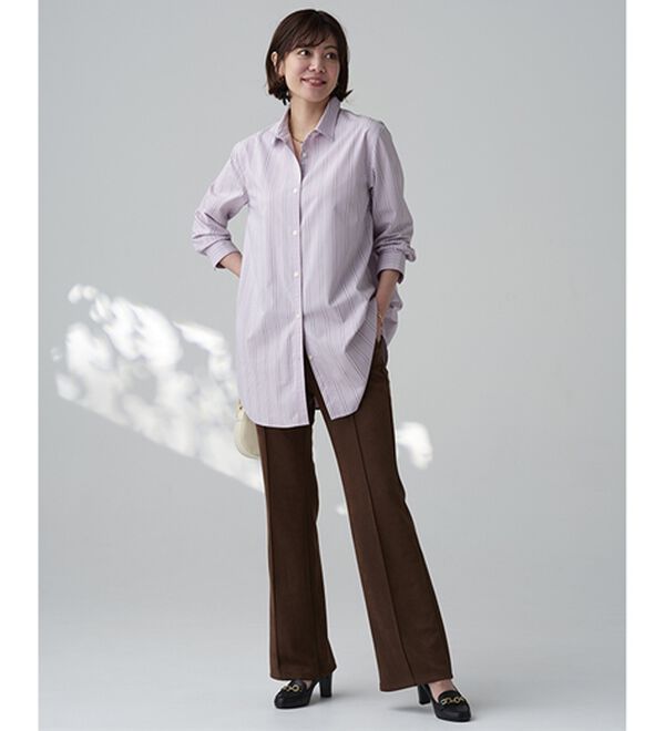 BELLUNA（ベルーナ）の「ストレッチスエード調美脚パンツ（フルレングスパンツ）」｜詳細画像