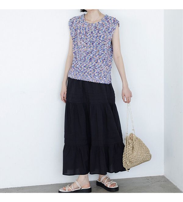 GeeRA（ジーラ）の「前後２ＷＡＹファンシーニットトップス（ニット・セーター）」｜詳細画像