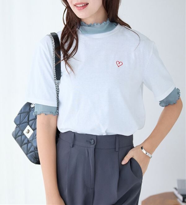 alotta（アロッタ）の「接触冷感ハイネックシアートップス（カットソー）」｜詳細画像