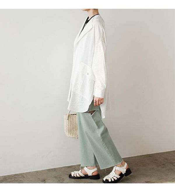 GeeRA（ジーラ）の「ビッグシルエットシャツジャケット（シャツ）」｜詳細画像