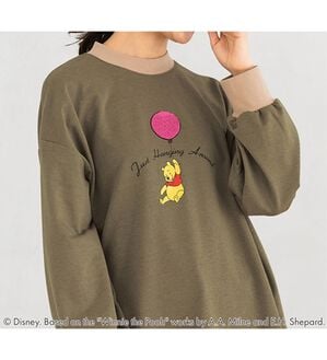 BELLUNA（ベルーナ）の「＜Ｄｉｓｎｅｙ＞リブ配色ゆったりトレーナー（トレーナー・スウェット）」｜プー(ブラウン)