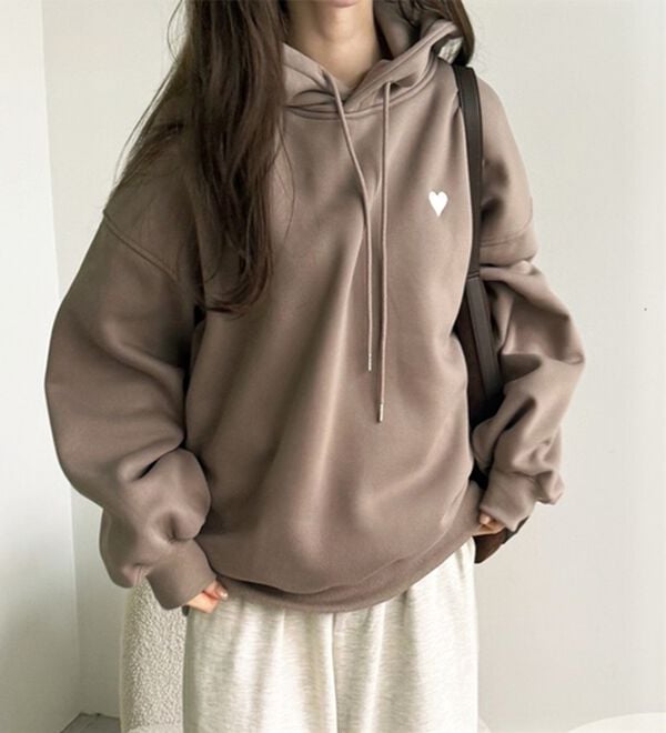 GeeRA（ジーラ）の「ハート刺繍裏起毛スウェットパーカー（パーカー）」｜詳細画像