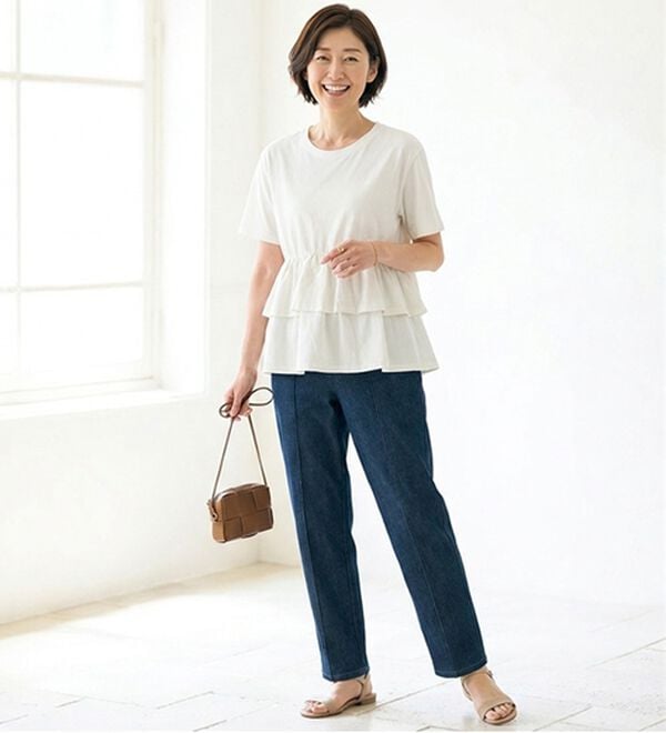 ルフラン（ルフラン）の「日本製肌に優しい綿混ラク楽パンツ（その他パンツ）」｜詳細画像