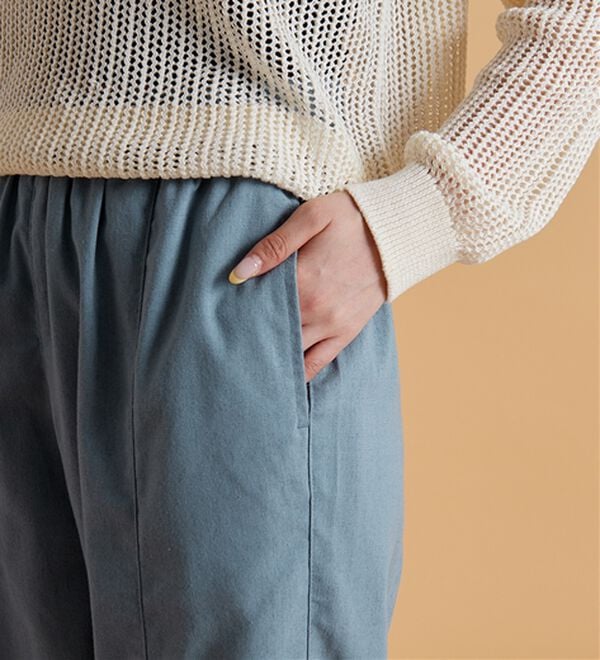BELLUNA（ベルーナ）の「レーヨン麻入りゆったりワイドパンツ（フルレングスパンツ）」｜詳細画像