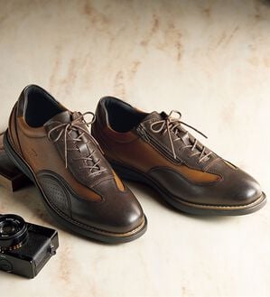 「＜ゴールデンベア＞牛革使用エレガントシューズ（メンズスニーカー）」｜詳細画像