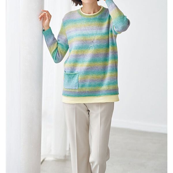 BELLUNA（ベルーナ）の「ポケット使いグラデーションニットプルオーバー（ニット・セーター）」｜詳細画像