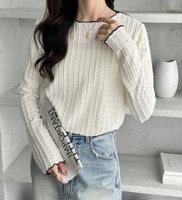 GeeRA（ジーラ）の「表面感配色メローカットソー（カットソー）」｜詳細画像