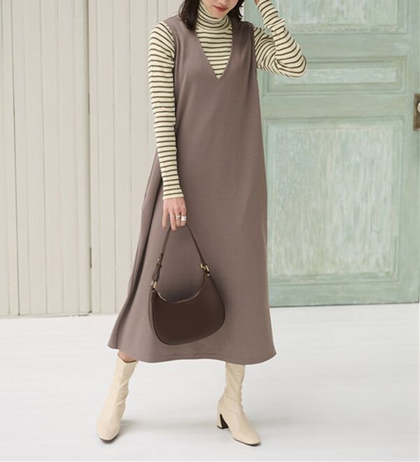 BELLUNA（ベルーナ）の「ハピネスコットン１００％&times;吸湿発熱リブタートルニット＜＆ｃｏｃｏｃｈｉ＞（ニット・セーター）」｜詳細画像