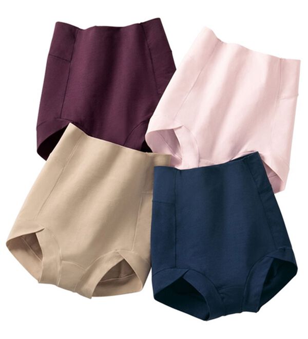 LAVIENNE（ラヴィエンヌ）の「【４色組】快適メンテナンスレギュラーショーツ（ショーツ）」｜4色組