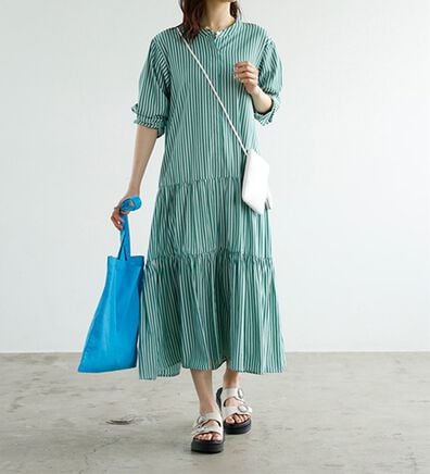 GeeRA（ジーラ）の「２ＷＡＹティアードシャツワンピース（シャツワンピース）」